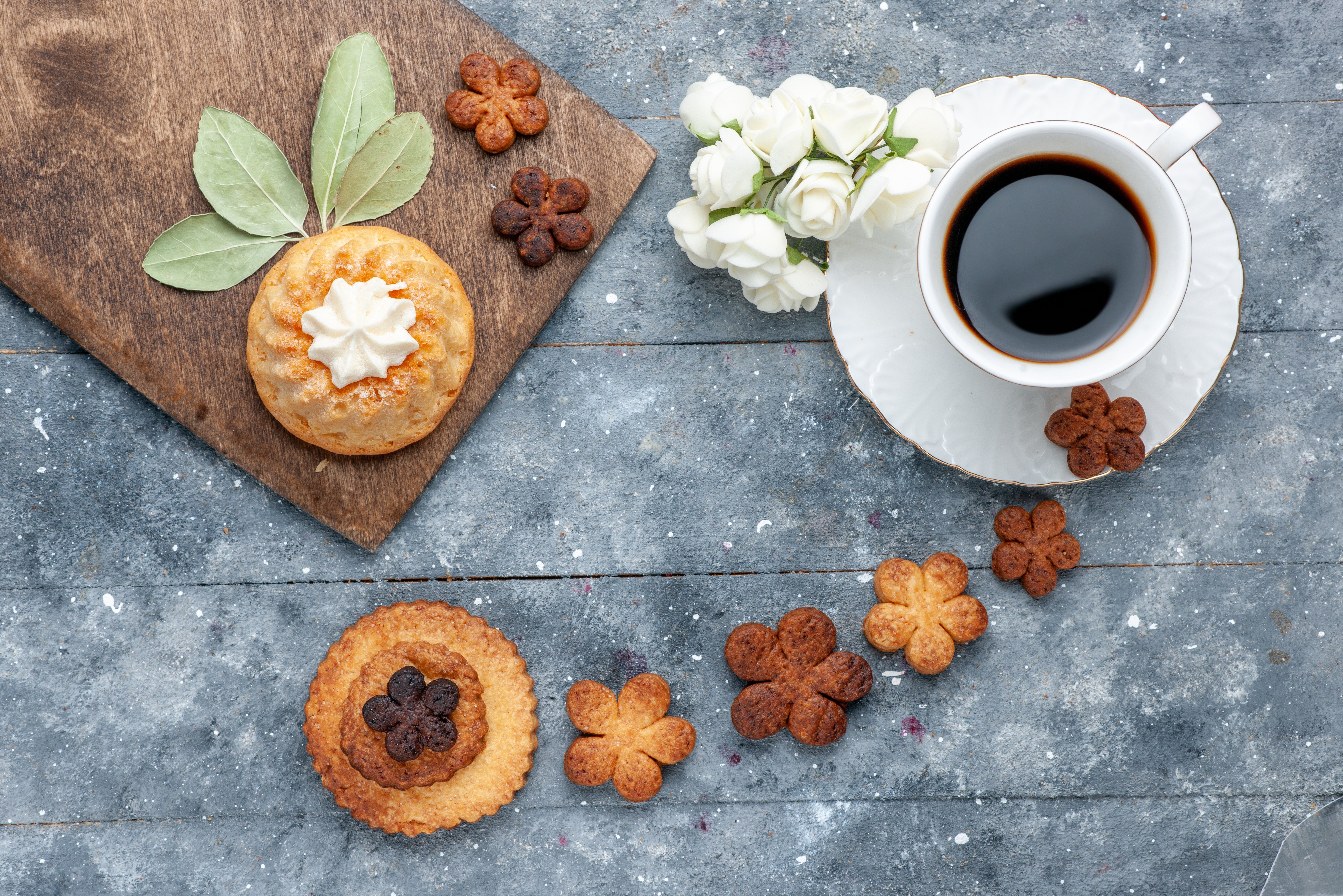 sweet-yummy-cookies-with-cup-coffee-grey-rustic-floor-cookie-sugar-biscuit-sweet